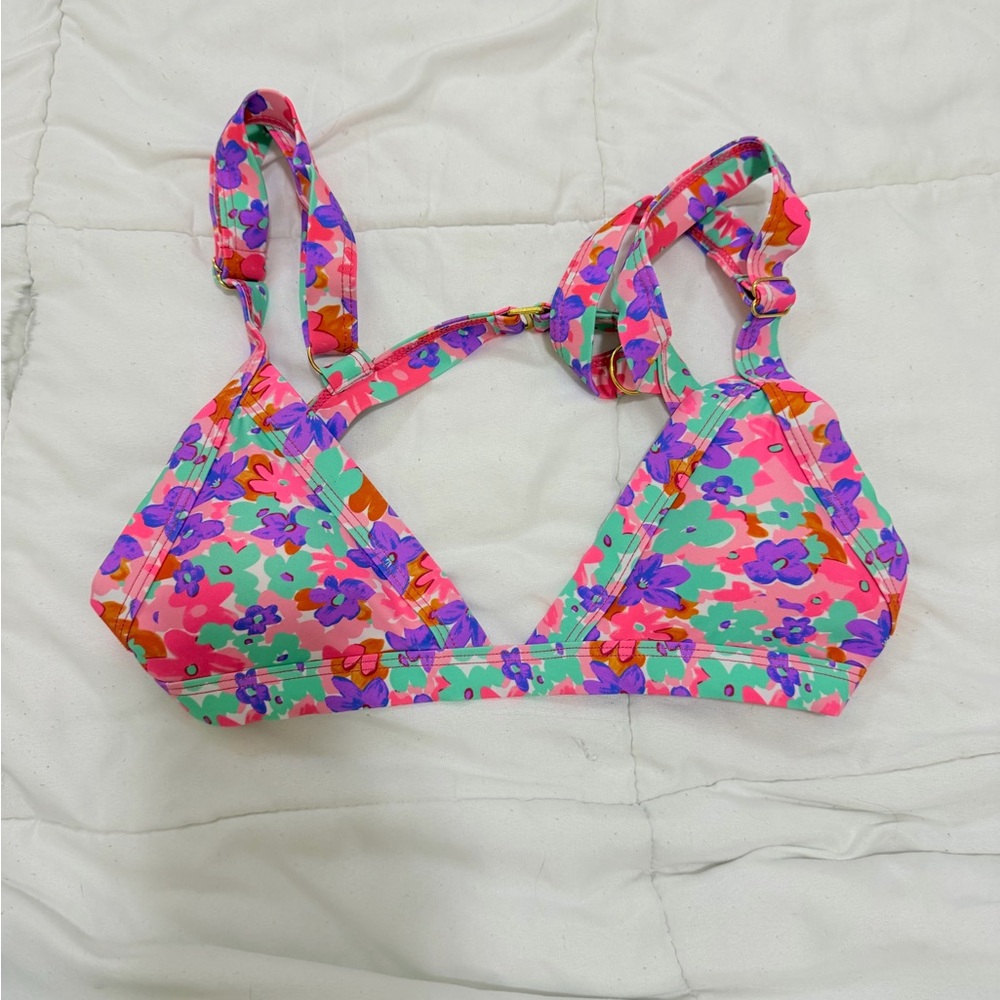 Floral Multicolor Bikini Top